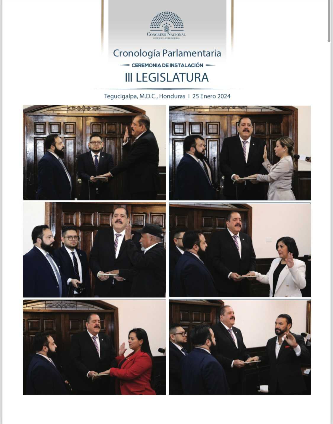 Cronología Parlamentaria Instalación III Legislatura 